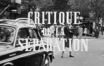 Critique De La Séparation (1961) afişi