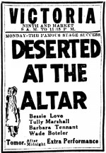 Deserted At The Altar (1922) afişi