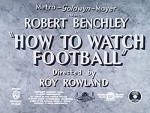 How To Watch Football (1938) afişi