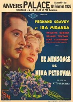 Le mensonge de Nina Petrovna (1937) afişi