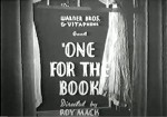 One For The Book (1940) afişi