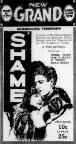 Shame (1921) afişi