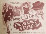 The Blonde Stayed On (1946) afişi