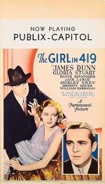 The Girl In 419 (1933) afişi