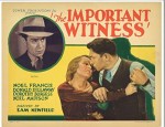 The ımportant Witness (1933) afişi