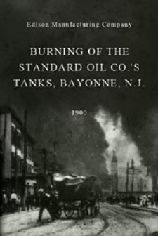 Burning Of The Standard Oil Co.'s Tanks, Bayonne, N.j. (1900) afişi