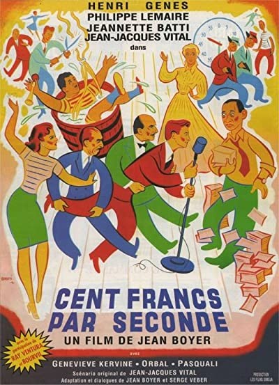 Cent francs par seconde (1952) afişi Cent francs par seconde (1952) afişi