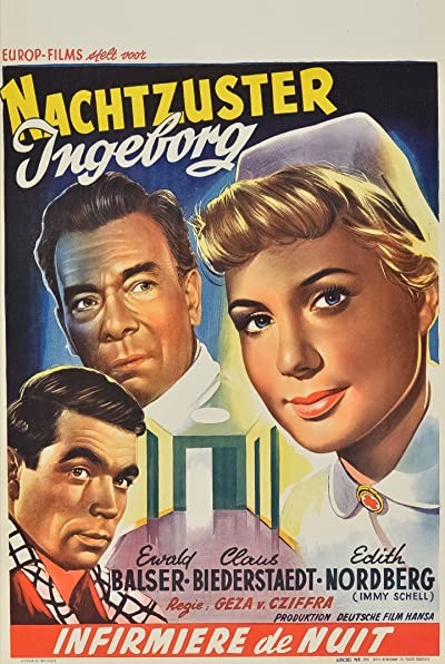 Nachtschwester ıngeborg (1958) afişi Nachtschwester ıngeborg (1958) afişi