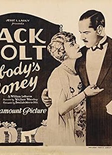 Nobody's Money (1923) afişi