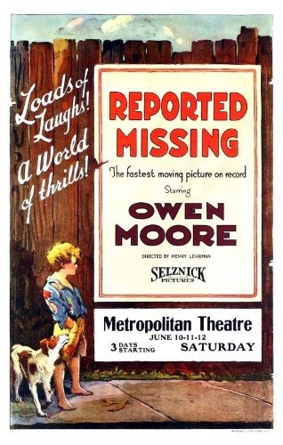 Reported Missing (1922) afişi Reported Missing (1922) afişi