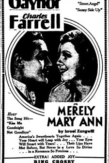 Merely Mary Ann (1931) afişi