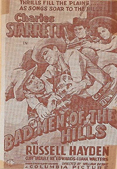 Bad Men Of The Hills (1942) afişi