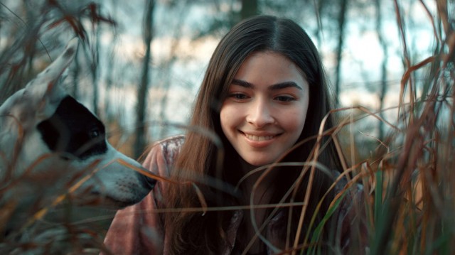 Lena and Snowball Fotoğrafı