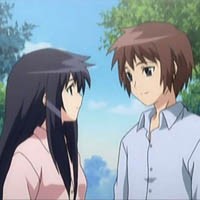 Hanbun No Tsuki Ga Noboru Sora fotoğrafı