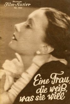 Eine Frau, Die Weiß, Was Sie Will (1936) afişi