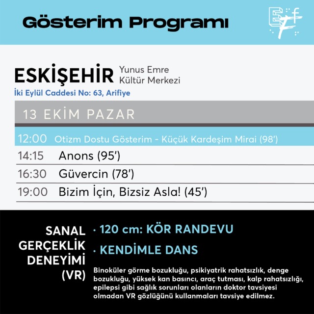 13 Ekim Pazar Programı